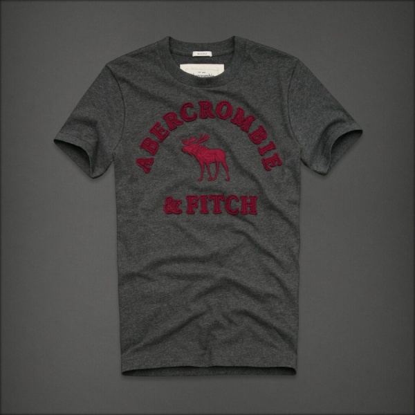 Abercrombie Fitch Hombres De Cuello Redondo Corto Remera AF5333